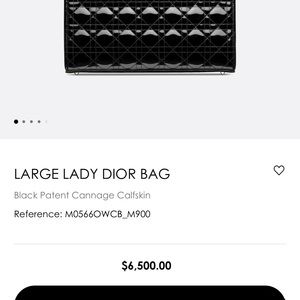 Authentic large lady dior handbag